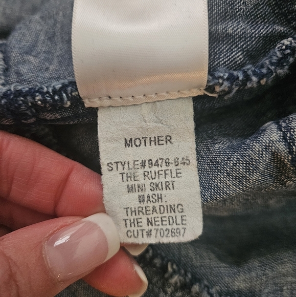 Mother The Ruffle Mini Skirt Threading The Needle Size 27 - Picture 9 of 9